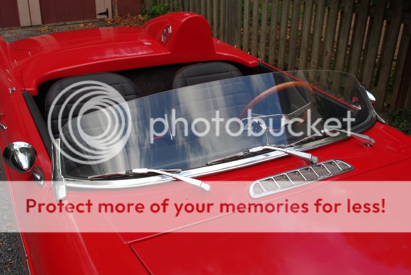 Had to modify the wipers to fit the cut down windshield MGB & GT