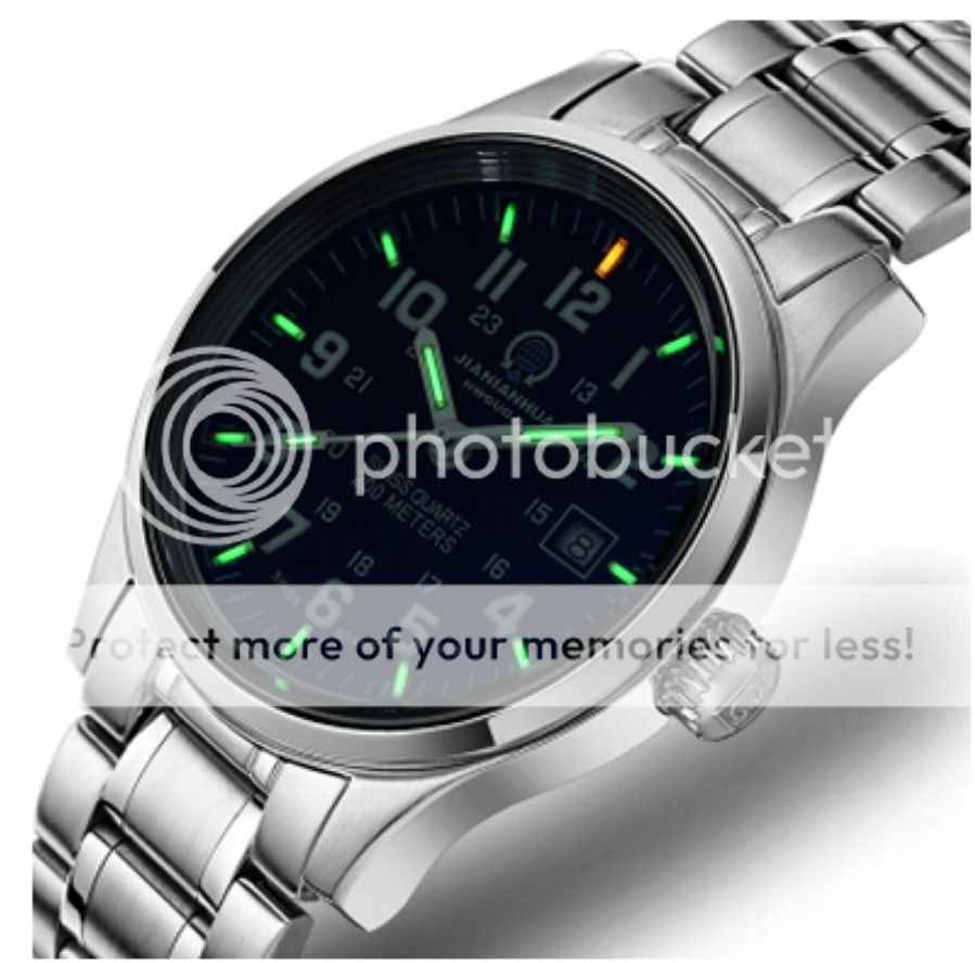 men tritium watch swiss t25 green light steel luminous analog